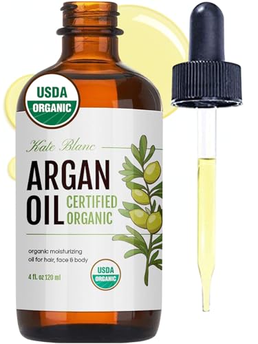 4oz Organic Argan Oil for Hair & Skin - Pure Cold-Pressed Moisturizer & Frizz Control