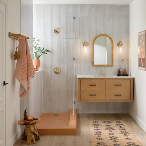 Kichler Kavi 1-Light Bathroom Wall Sconce - Champagne Bronze, Dimmable, 13in