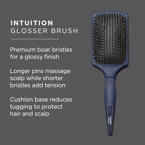 Fromm Intuition Glosser Boar Bristle Paddle Brush - Adds Shine & Detangles