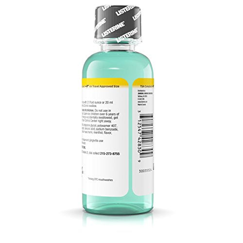 Antiseptic Zero Alcohol Mouthwash - Fresh Mint, 3.2 Oz Pack of 24