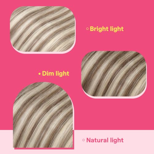 Ve Sunny 14 Inch Light Brown Blonde Hair Extensions Tape-In 50g - Variation #8A/P60