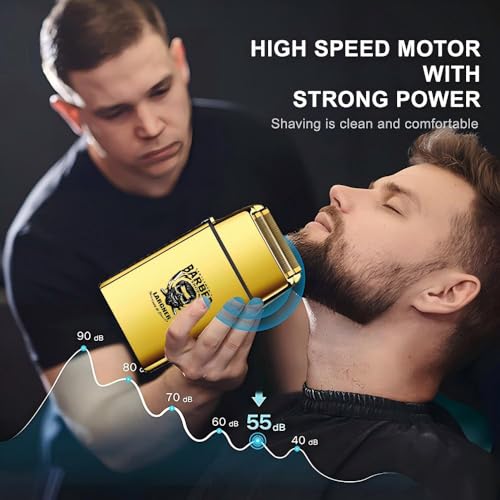 Hair Clippers for Men Professional, Cordless Beard Trimmer & Electric Razor Shavers for Men, Rechargeable 3 Piece Barber Hair Cutting Kit LED Display Men's Grooming Kit