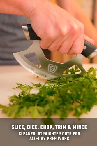 Dalstrong 7-Inch Ulu Rocking Mincing Knife with 5CR15MOV Steel