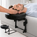 Adjustable Massage Headrest for Bed - Portable Face Cradle Pillow for Post-Surgery & Relaxation - Black (6-17IN)