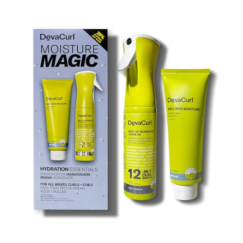 DevaCurl Curl Care Kit with Hydrating Mask & Leave-In Spray for Defined Curls