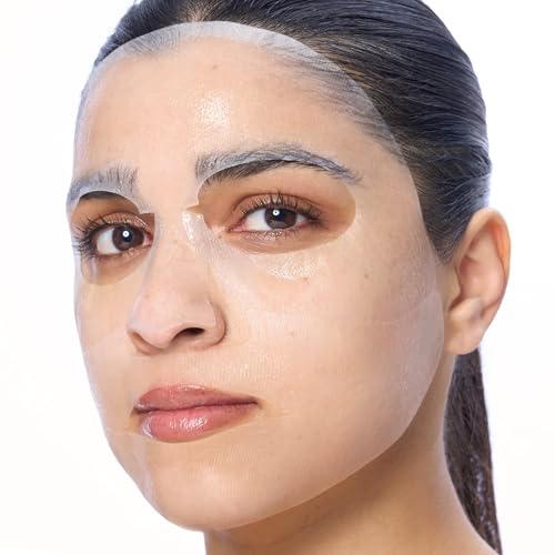 Hyaluronic Acid & Collagen Hydrating Sheet Mask - 5 Pack, Biodegradable & Vegan