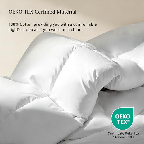 Beautyrest White Goose Feather & Down Comforter King All Season (King) – OEKO-TEX Cotton Shell