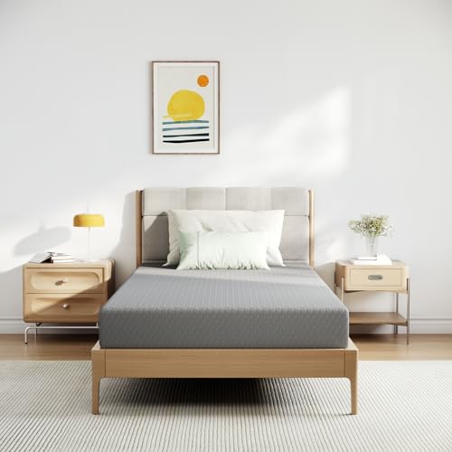 Novilla Grey Twin Mattress 5 Inch Memory Foam Bed for Comfortable Sleep