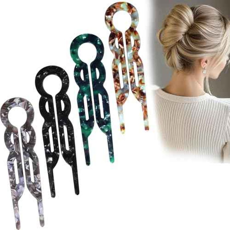 4 PACK Lialys Hair Pin for Women - Elegant Hair Accessories for Women,Valentines Christmas Wedding Prom Decorative accessories,Suitable for All Hair Types (A)