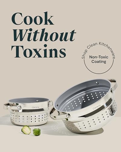 Caraway Stainless Steel Steamer Basket - Small 3 Qt Food Steamer
