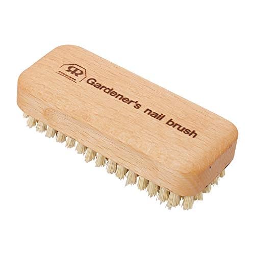 REDECKER Gardener's Nail Brush with Tampico Fiber Bristles and Oiled Beechwood Handle, 4-1/4-Inches -Wood Nail Brush for Cleaning Fingernails - Brush for Gardeners