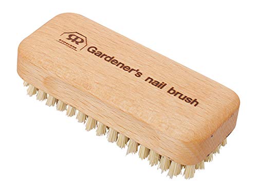 Redecker Gardener's Nail Brush with Tampico Fiber & Oiled Beechwood Handle, 4-1/4"