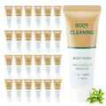 Mini Travel Body Wash, Individually Wrapped Travel Size Bulk 1 Shower Gel Set, Trial Sample Small Single Use Men Women Toiletries Amenities for Hotel/Camping/Vacation/Homeless 1 Fl Oz (Pack of 60)