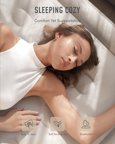 Queen Air Mattress with Built-In Pump, 18 Inch, Black, Standard Height