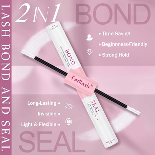 FADLASH DIY Eyelash Extension Kit, 240Pcs Lash Clusters with Lash Bond and Seal, Clusters Eyelash Applicator Tool, D Curl DIY Lash Kit (30D+40D Kit)