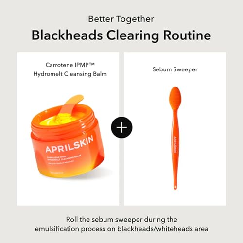 APRILSKIN Carrotene Cleansing Balm with Sebum Sweeper Pore Cleansing Silicone Brush