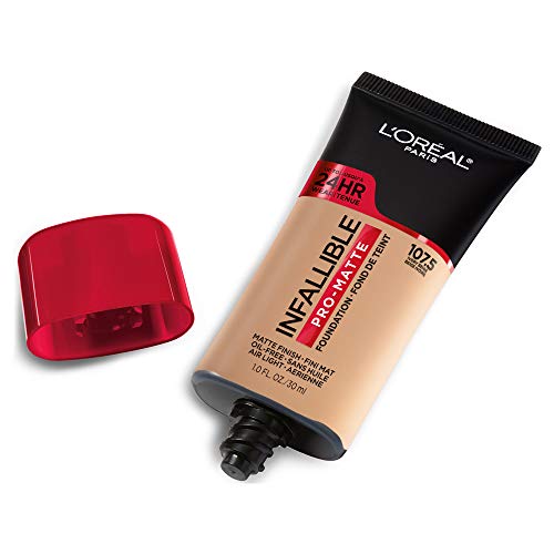 L'Oreal Paris Infallible Pro-Matte Liquid Foundation Ivory Beige 107.5 - Pack of 2