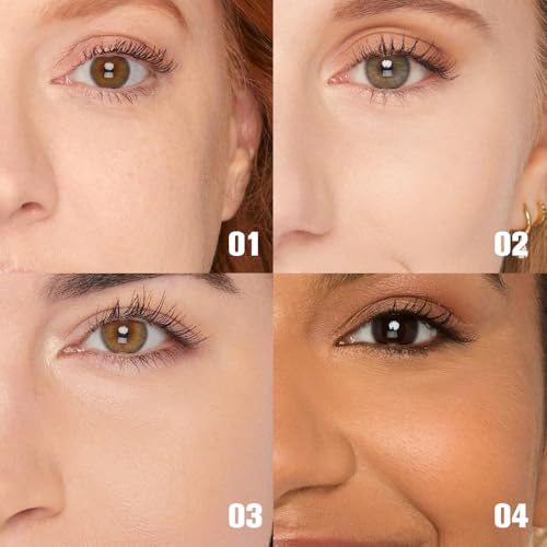 Black Mascara with Tower-Shaped Brush for Tiny Lashes, No Smudge and Long Lasting, Natural, No Clumping, Easy to Apply, Waterproof