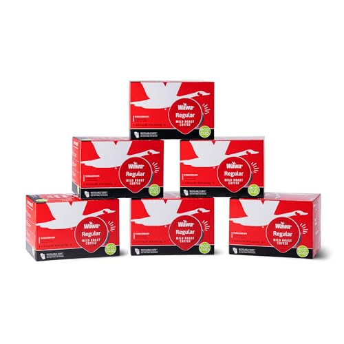 Wawa Mild Roast Coffee Pods - Unflavored, 6 Boxes (72 Pods) - Responsibly Sourced Single Serve Coffee
