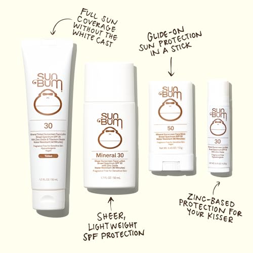 Sun Bum Mineral SPF 30 Tinted Face Sunscreen Primer Pack of 2 1.7 oz - Broad Spectrum, Matte Finish, Cruelty-Free