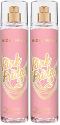 Nicki Minaj Pink Friday 2 Body Mist for Women 8oz Pack of 2 – Floral Woody Fragrance