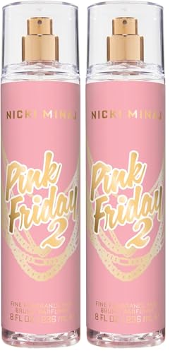 Nicki Minaj Pink Friday 2 Body Mist for Women 8oz Pack of 2 – Floral Woody Fragrance