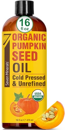 Organic Pumpkin Seed Oil for Hair & Skin - 16oz Cold-Pressed Moisturizer