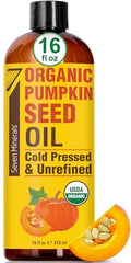 Organic Pumpkin Seed Oil for Hair & Skin - 16oz Cold-Pressed Moisturizer