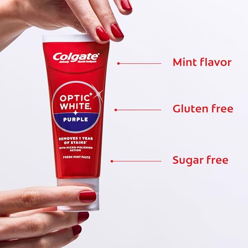Purple Toothpaste for Whitening 3 Pack - Enamel Safe, Fluoride & Mint Flavor