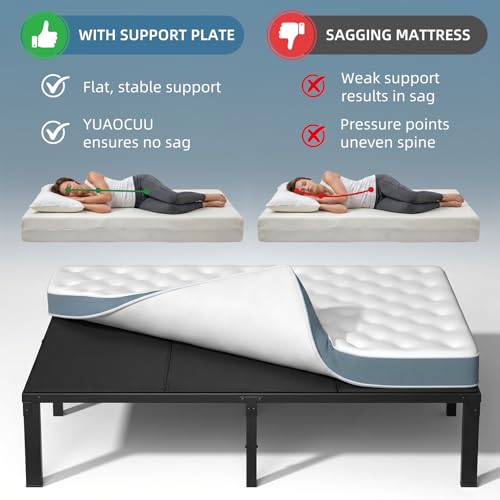 King Size Bunkie Board (76x80) Heavy Duty Anti-Sag Low Profile Bed Support - Black