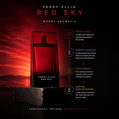 Perry Ellis Red Sky Eau de Toilette Men 3.4 Fl Oz Spray – Pack of 1