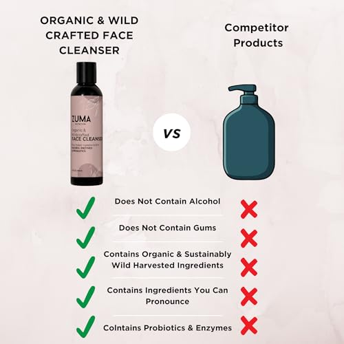 Organic Facial Cleanser with Guava Leaf and Pineapple - Gentle Skin Care, 118 mL