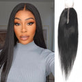 Risbaer 18 Inch Brazilian Straight 2x6 HD Lace Closure Human Hair Middle Part