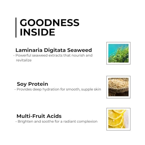Repechage Sea Cleanse Foaming Seaweed Cleanser ? Hydrating Soap-Free Daily Facial Cleanser for All Skin Types with Seaweeds, AHAs, Soy Protein & Vitamin C ? Gently Exfoliating Face Wash ? 5 fl oz