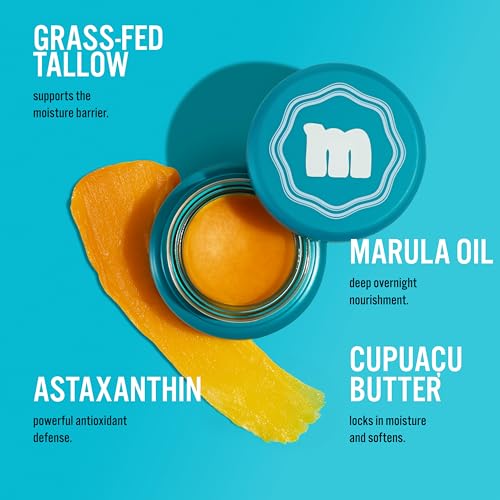 Grass-Fed Beef Tallow Nighttime Face Balm with Astaxanthin - Hydrating Skin Barrier Repair, 30g