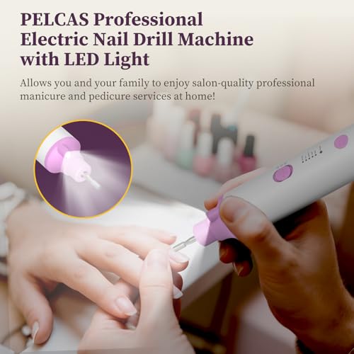 Pelcas Toenail Grinder for Thick Nails - Pink 8-in-1 Pedicure & Manicure Kit