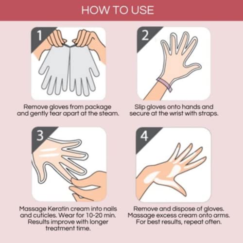 Bodipure Hand Mask 12 Pack - Premium Keratin Deep Moisturizer for Soft, Youthful Hands