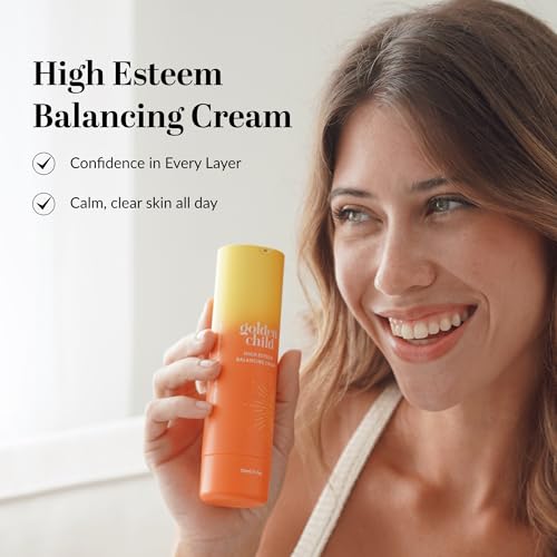 Goldem Child - High Esteem Balancing Cream - Lightweight Hydrating Face Cream for Sensitive, Dry Skin. Soothes Redness, Strengthens Skin Barrier. 50ml/1.7 oz