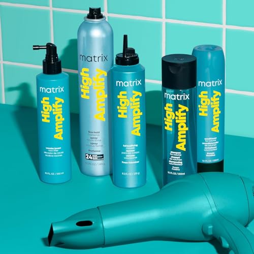 Matrix High Amplify Foam Volumizer Full Bodifying Mousse - Lightweight Lasting Volume, Thickening & Conditioning Shine, For Fine and Limp Hair, Salon Hair Styling, 8.3 Fl Oz