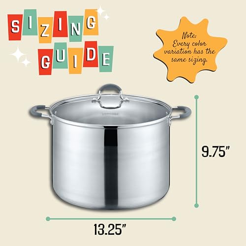 Stainless Steel Canning Pot Set - 20 Quart with Rack & Accessories, Induction Compatible