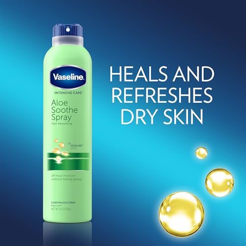 Vaseline Aloe Soothe Spray 2-Pack - Moisturizing Body & Lip Care, 6.5 Oz Ea (Variation of 6.5 Ounce Pack of 2)