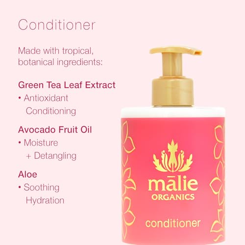 Botanical Conditioner with Plumeria Scent - Vegan Hydrating Hair Care 14 oz
