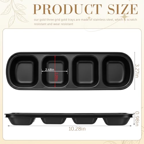 Esthetician Face Mask Trays Set - Stainless Steel Black Large 4 Pack