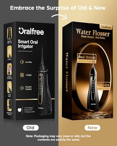 Oralfree Cordless Water Flosser & Dental Picks, Rechargeable Portable Oral Irrigator