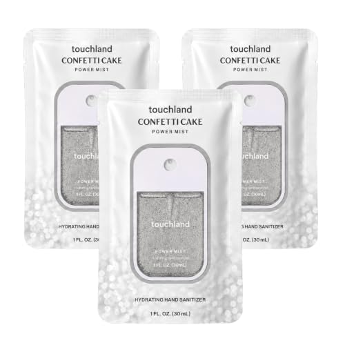 Touchland Confetti Cake Hydrating Hand Sanitizer Spray - 3 Pack Travel Size - Confetti Cake Trio