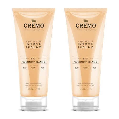 Cremo Coconut Mango Shave Cream for Women 2-Pack and Italian Bergamot Body Wash for Men 16 oz