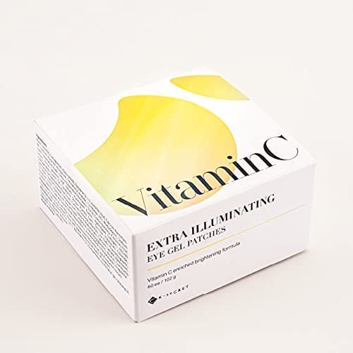 Illuminating Under Eye Gel Patches with Vitamin C - 60 Pairs for Dark Circles & Wrinkles