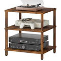 3-Tier Wooden Media Player Stand - Brown Modern TV & Game Console Cabinet Variation 1