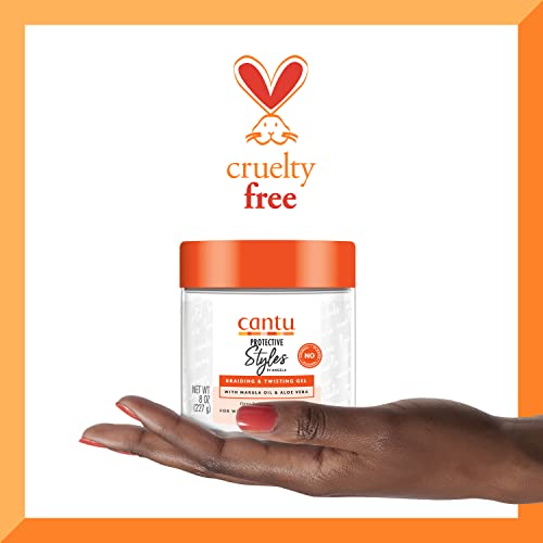 Cantu Protective Styles by Angela Braiding & Twisting Gel with Marula Oil & Aloe Vera, 8 Ounce