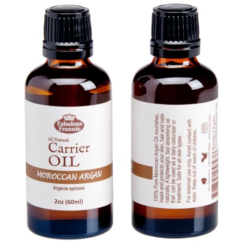 Moroccan ARGAN Oil 100% Pure for Hair Skin Nails Carrier Treatment Oil 2oz by Fabulous Frannie